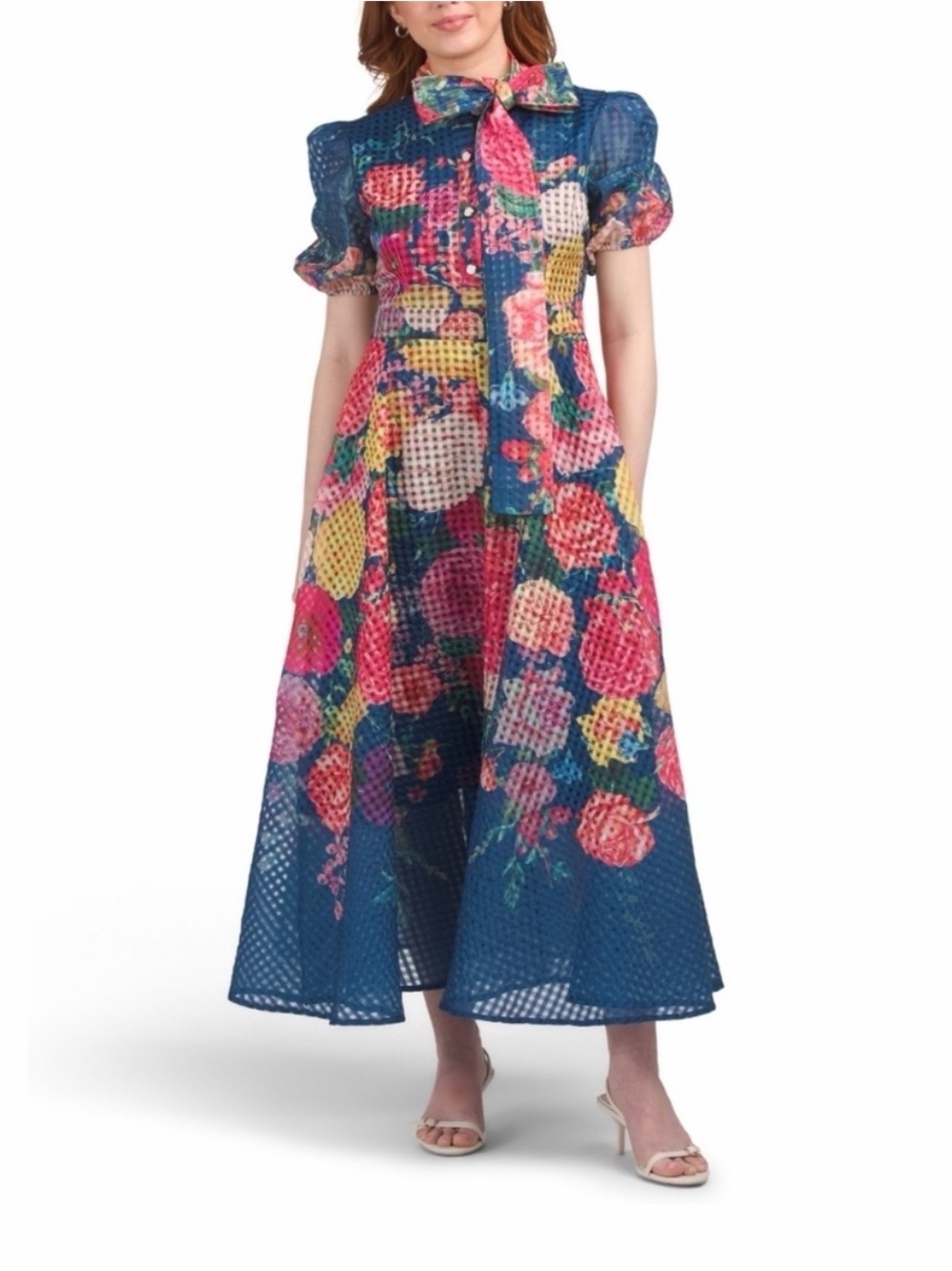 Dalia MacPhee Puff Sleeve Dress